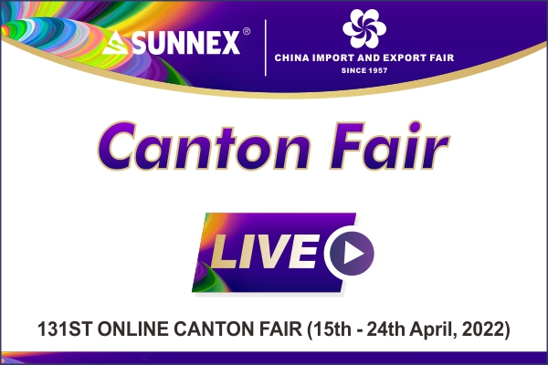 131st Canton Fair Hot produkter visar videoschema för SUNNEX!