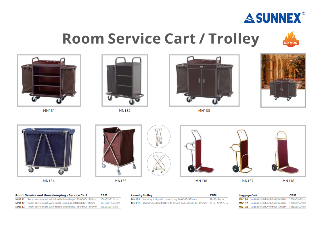 SUNNEX nya produkter: Room Service Cart / Trolley