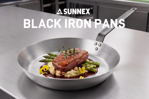 SUNNEX Varma frityrpannor i aluminium och svarta järnpannor