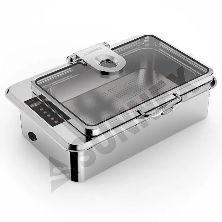 Rostfritt stål 8.5L inbyggt buffé chafer